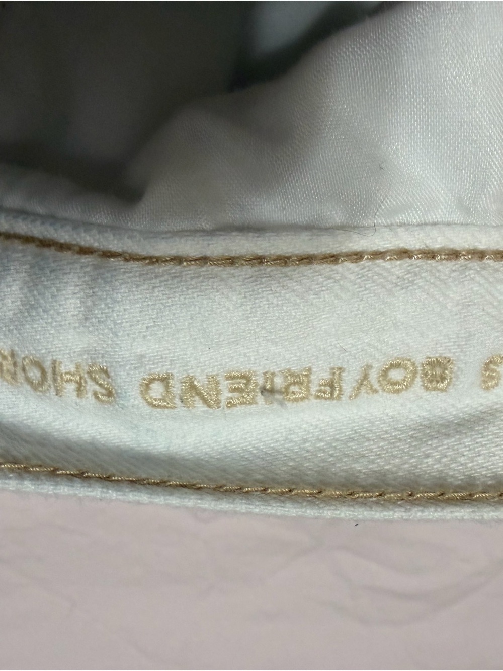 American Eagle Outfitters White Distressed High-Rise Denim Shorts
